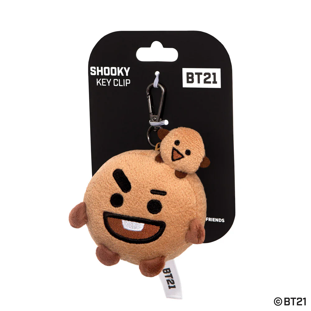 BT21, SHOOKY Plush Key Clip, 4In - Image 3