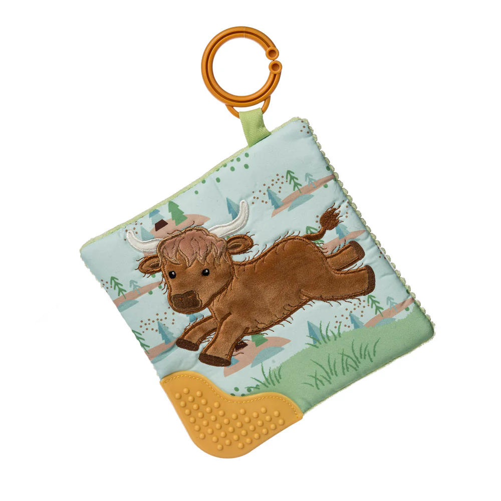 Mary Meyer Highland Cow Crinkle Teether Baby Toy