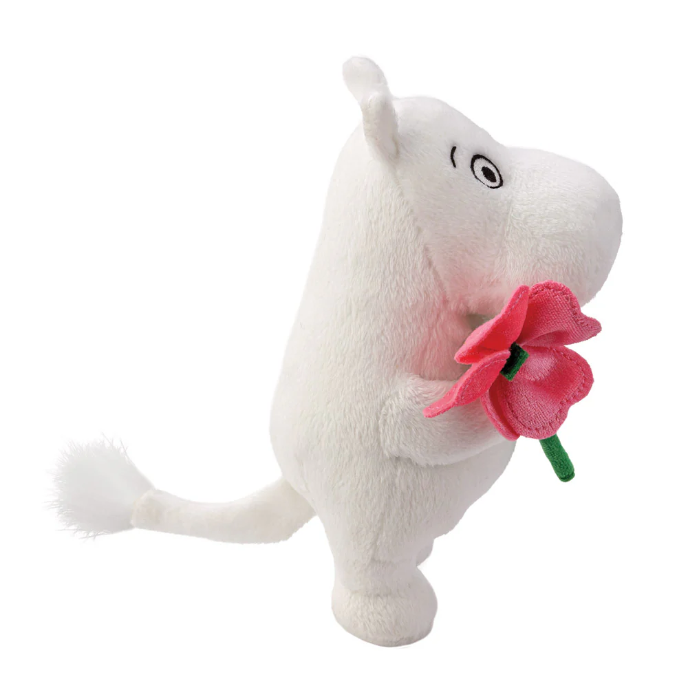Moomin Standing with Pink Flower Soft Toy - Image 3